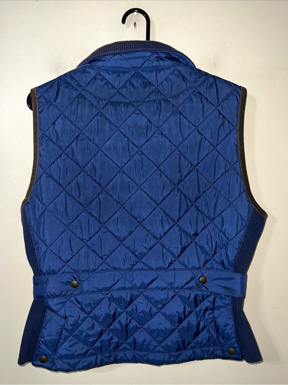 Ralph Lauren Sport Navy Quilted Vest with Gold Crest Large - Picture 3 of 3